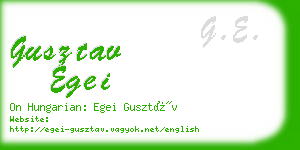 gusztav egei business card